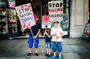 Children at a Gaza March and Rally in London in August 2014